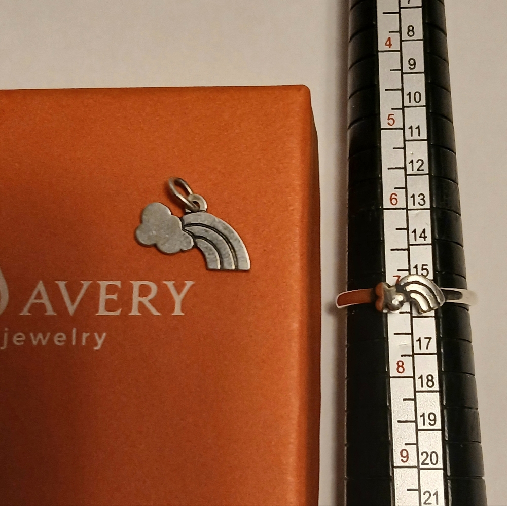 Retired James Avery Rainbow & Cloud Bundle, Ring Size 7